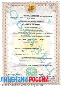 Образец сертификата соответствия Дзержинск Сертификат OHSAS 18001